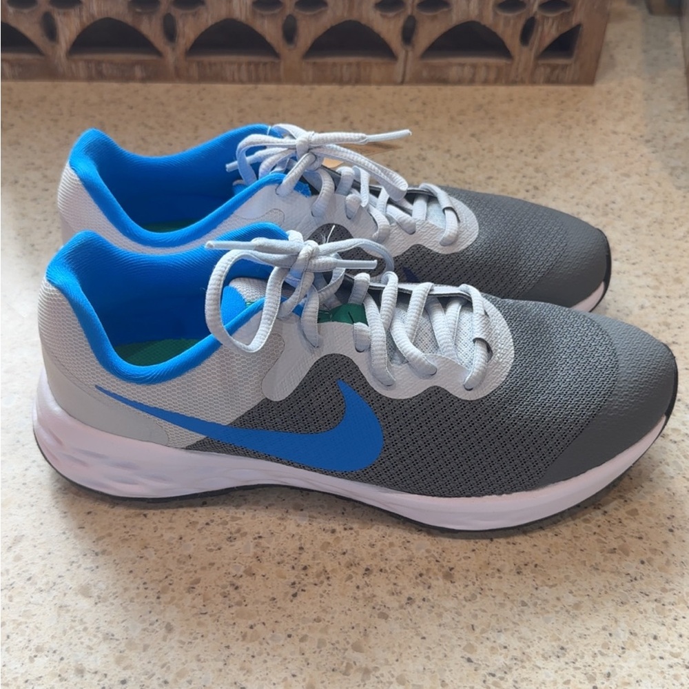 Nike Gray and Blue Athletic Shoes